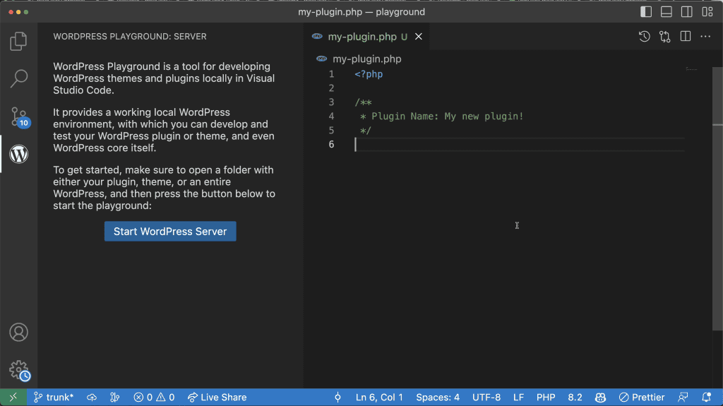 Uso de la extensión de Visual Studio Code